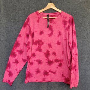 Lululemon Lab L Merino Wool Tie Dye Red Long Sleeve Pullover Athletic Unisex